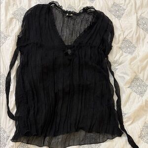 Becca Black Sheer V-Neck Women’s swim coverup